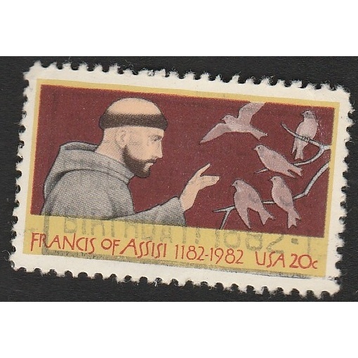 

A 11174 SATU BUAH PRANGKO AMERIKA NOMINAL 20C TEMA FRANCIS OF ASSISI 1182-1982 DENGAN KONDISI SUDAH ADA CAP