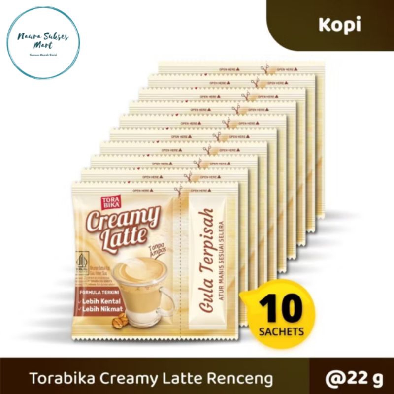

Torabika Creamy Latte Renceng 10 Sachet - Naura Sukses Mart