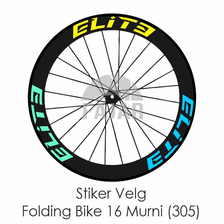 Stiker Elite Untuk Velg Sepeda Lipat Rims 16 Murni (305) Harga Bijian