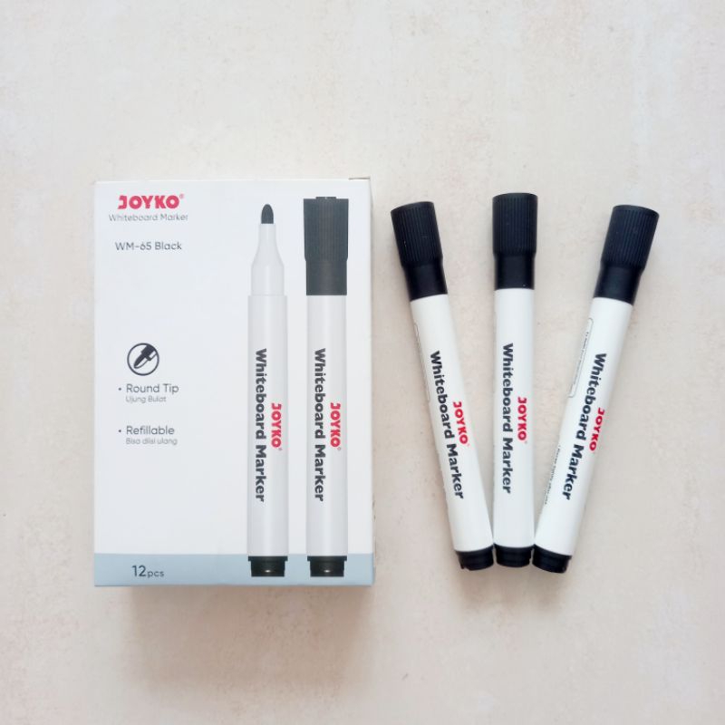 

[ ECER MURAH ] Spidol Whiteboard Marker Joyko WM 65 Hitam