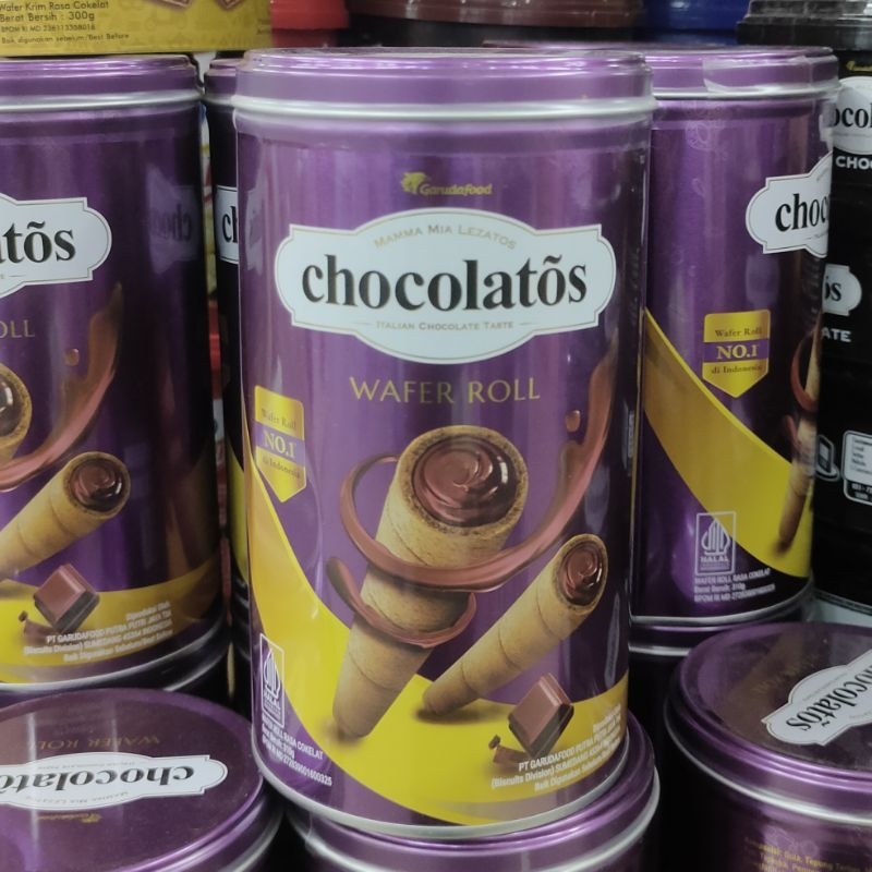 

Chocolatos Wafer Roll Cokelat 310Gram