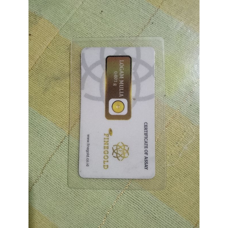 Logam Mullia Certificate Of Assay