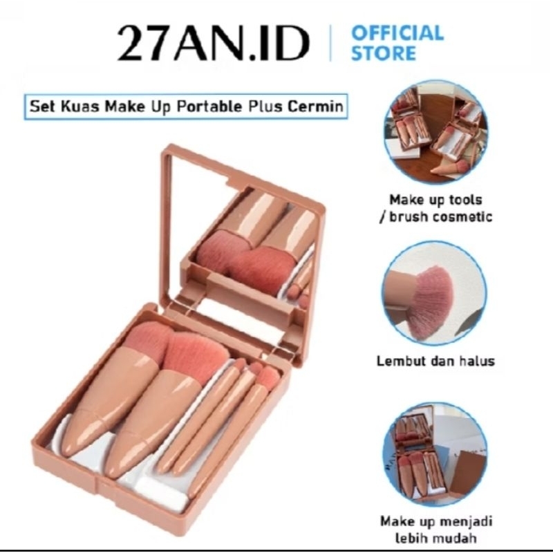 27AN.ID Set Kuas Make Up Portable Plus Ceren