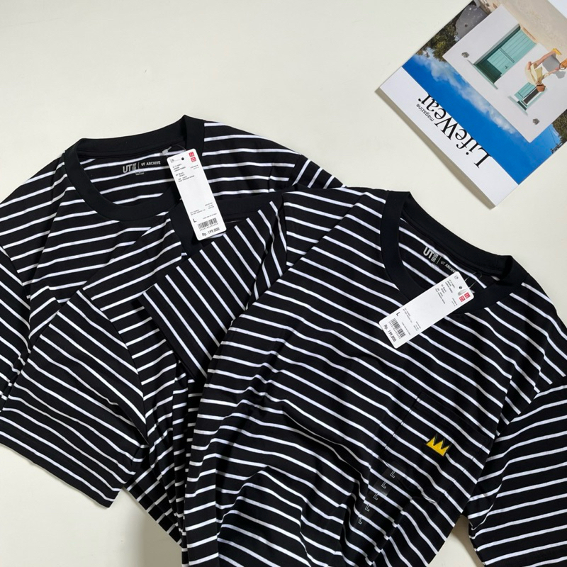 Sale Uniqlo UT x Basquiat Lengan Pendek Original/ Sale Uniqlo UT Art x Basquiat Stripe Original