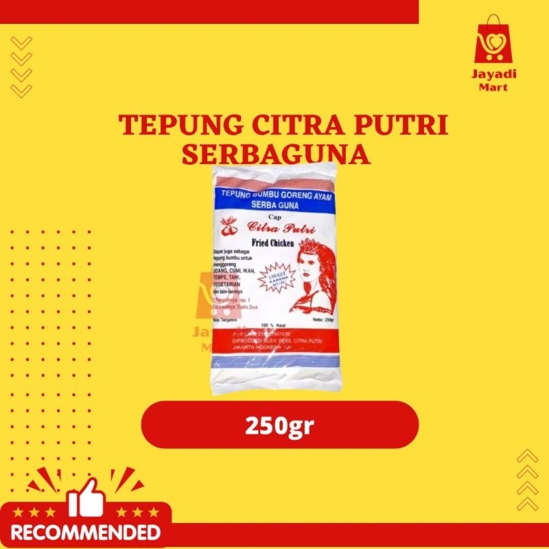 

TEPUNG CITRA PUTRI SERBAGUNA /TEPUNG BUMBU GORENG 250gr (1PCS)