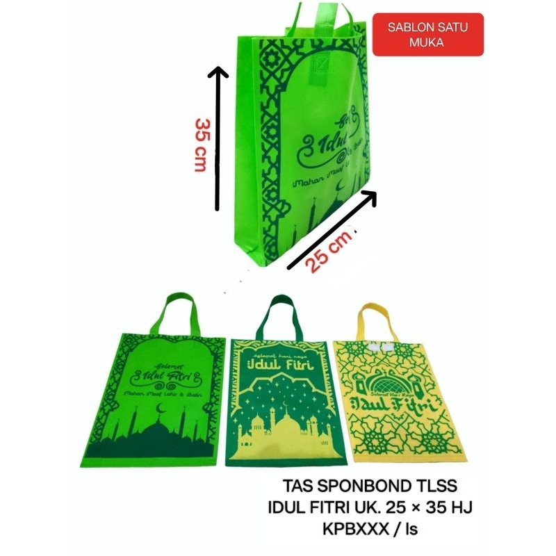 

tas sponbond jinjing souvenir snackbox idul fitri uk 30X40 (isi 4 pcs)