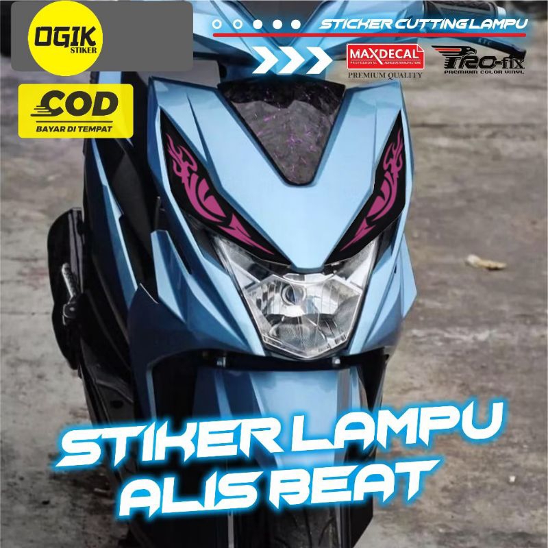 sticker lampu alis beat street