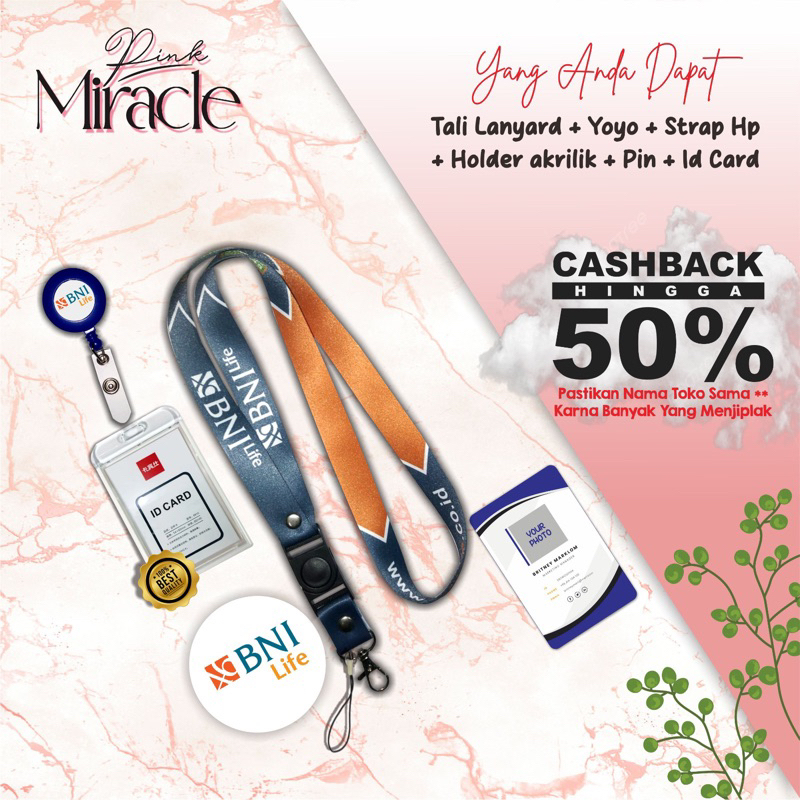 

Tali Lanyard BNI LIFE / Tali Idcard BNI LIFE [ Ready stock] Termurah