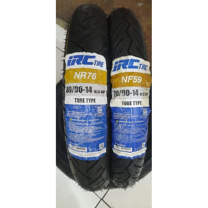 Ban Luar IRC TUBETYPE 70/90 Ring 14 dan 80/90 Ring 14 Ban Depan Belakang Mio, FINO, BeAT