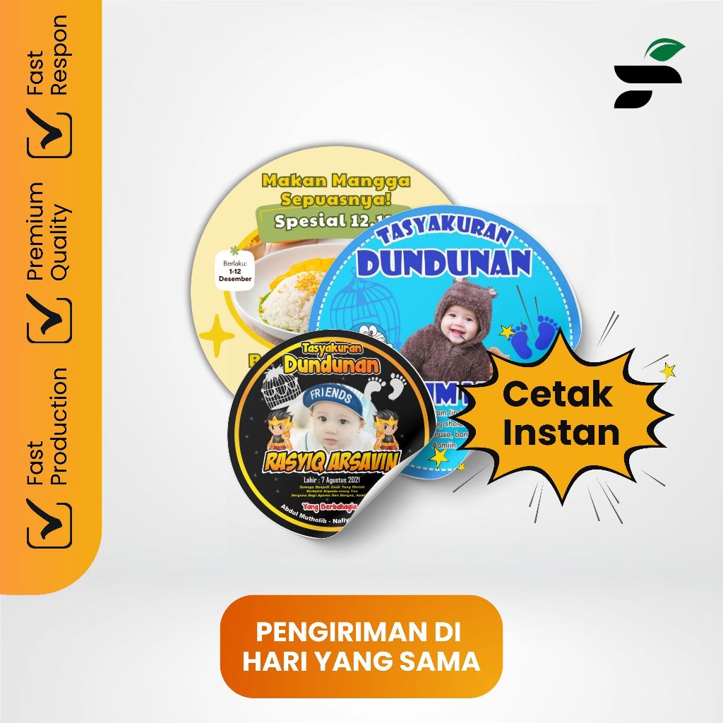 

Buzz Adv - Cetak Sticker Custom Vinyl / Label Makanan / Minuman / Garansi / Produk Lingkaran ( Bulat ) / Stiker Kemasan / Cup