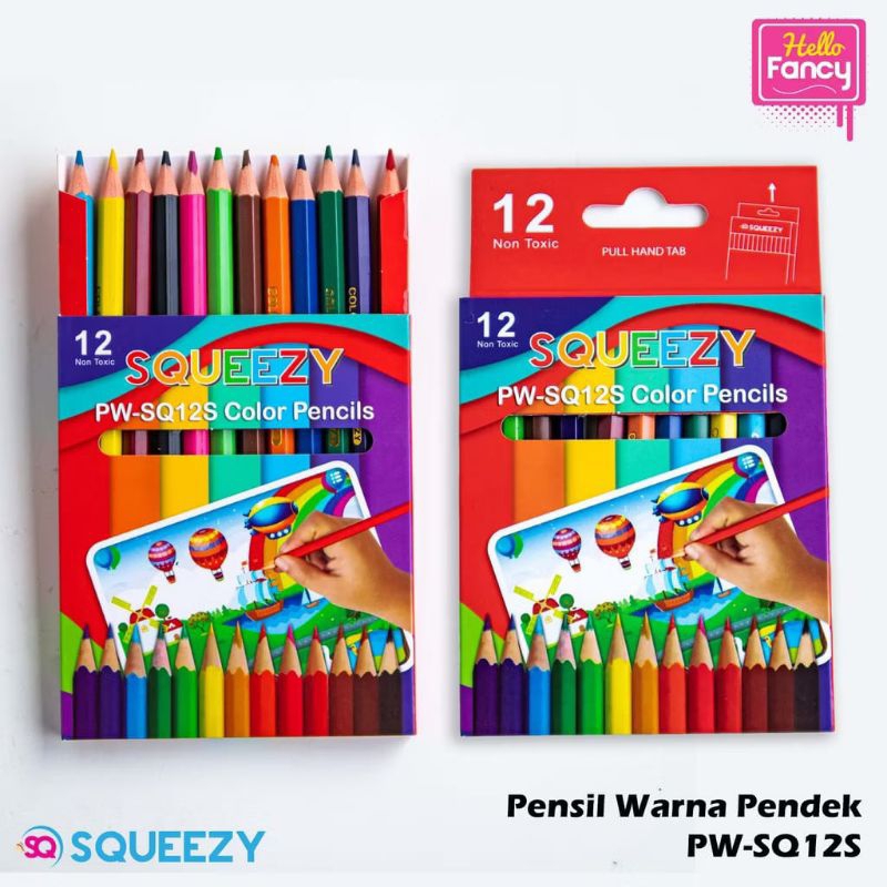 

Pensil Warna Squeezy Pendek 12 Warna Murah Coloring Pencil PW-SQ12S