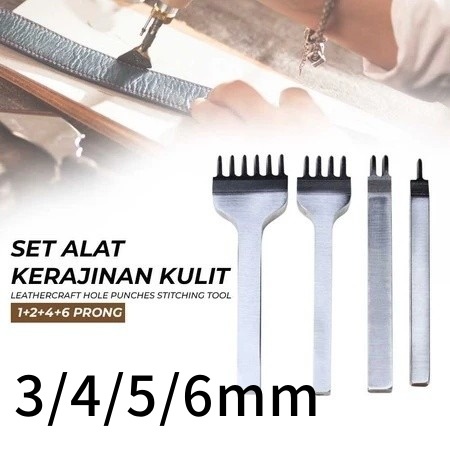 

Alat Pelubang Kulit Leather Craft Hole Punches Stitching Tool 1 2 4 6 Lubang Ikat Pinggang