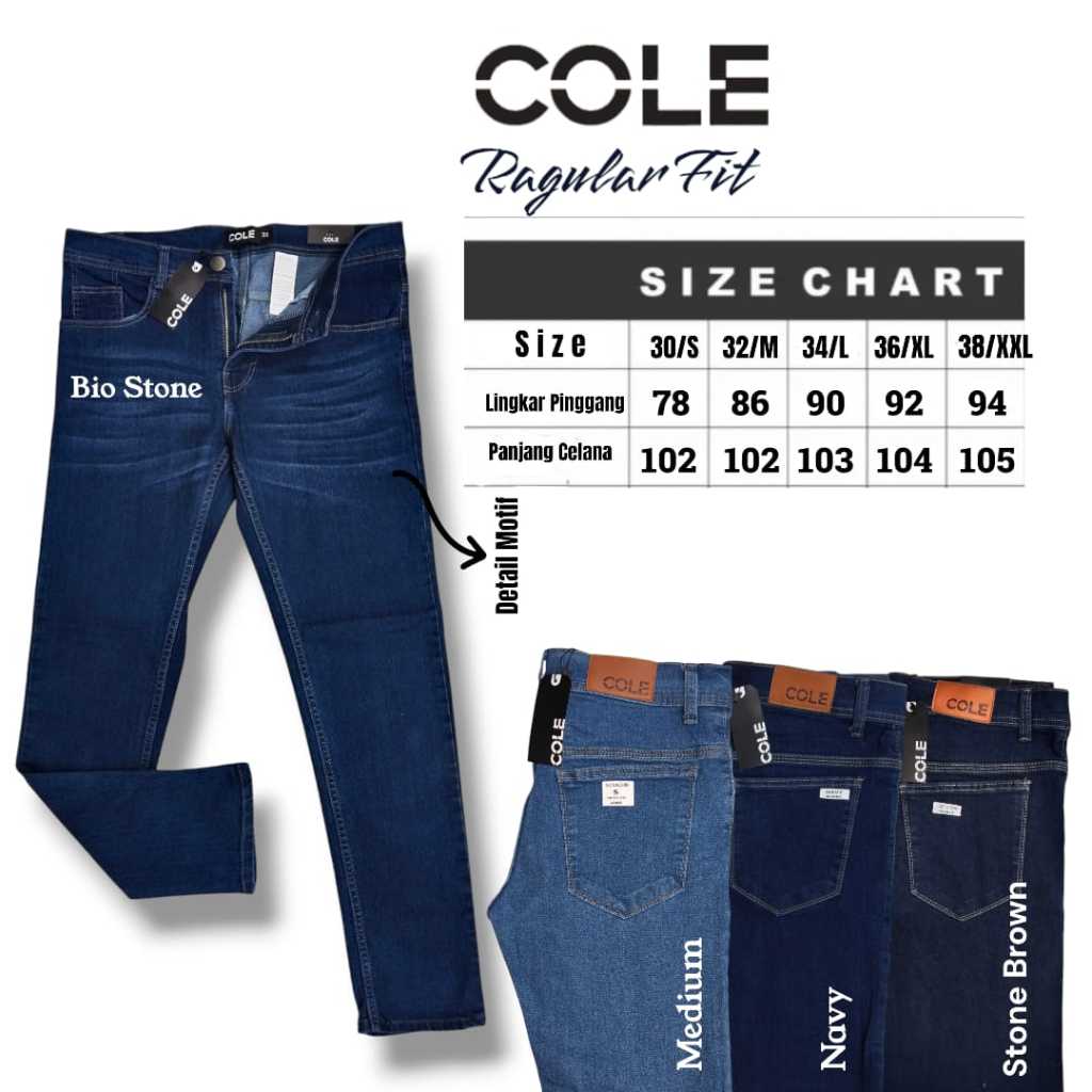 Celana Panjang Jeans Pria COLE//Celana Pria//Celana Panjang Pria//Jeans Pria