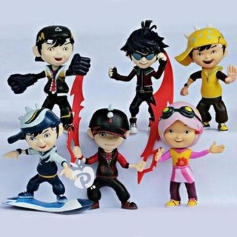 Figure/Mainan Anak/Topper cake Figure Boboiboy Supra Halilintar set 5pcs
