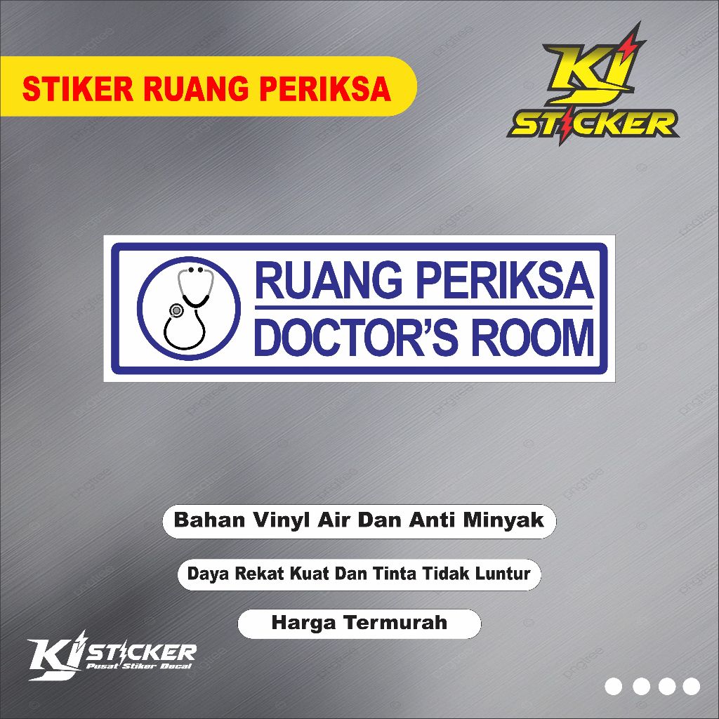 KJ STIKER Promo Stiker Ruang Periksa / Stiker Ruang Dokter / Stiker Dokter / Stiker Klinik Puskesmas