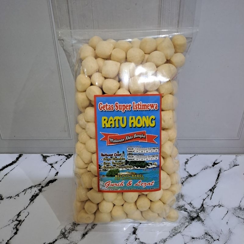 

Getas Ratu Hong Bulat Dibuat Dari Tenggiri Asli Bangka Berat 250Gram