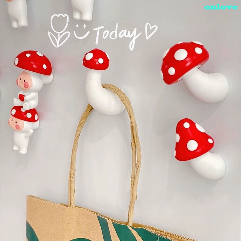 Magnet Kulkas Motif Jamur Lucu Tempelan Stiker Kulkas Kecil Imut onlove