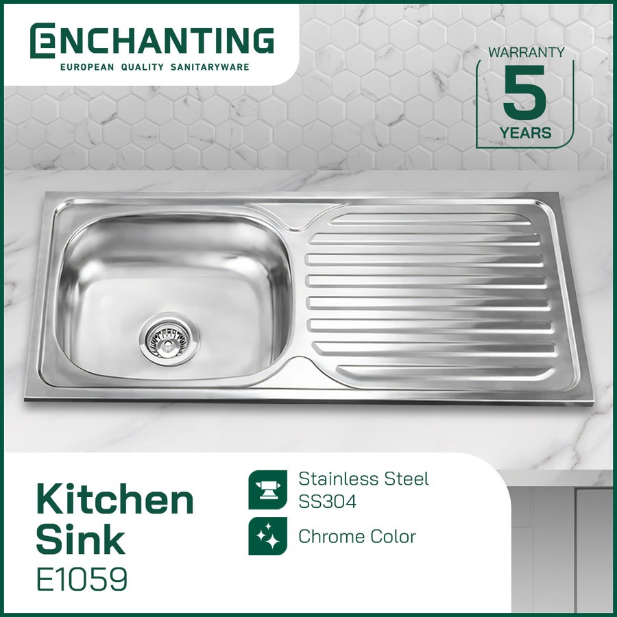 ENCHANTING Kitchen Sink Stainless Steel Minimalis Europe Enchanting E1059