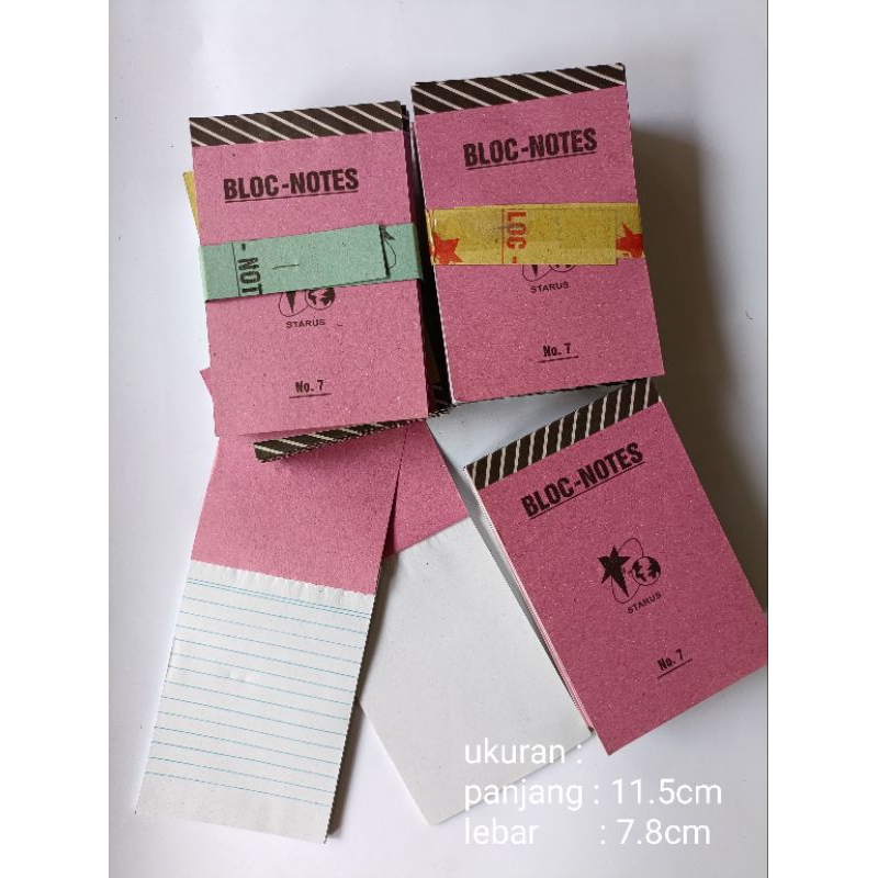 

buku blok notes no.7 12pcs