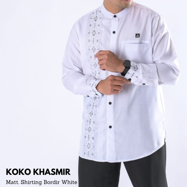 Baju koko pria dewasa lengan panjang khasmir Antum original