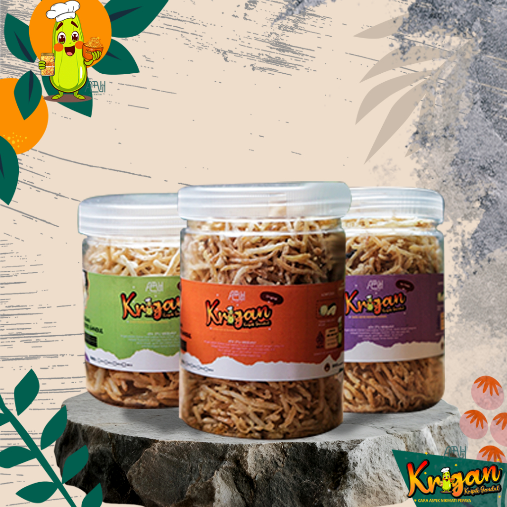 

Krigan- [Spesial] Keripik PepayaToples 150 & 200 gr Pedas Manis Gurih Kriuk