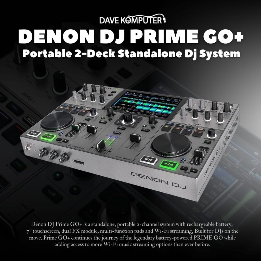 Denon DJ Prime GO+ Portable 2-deck Standalone DJ System