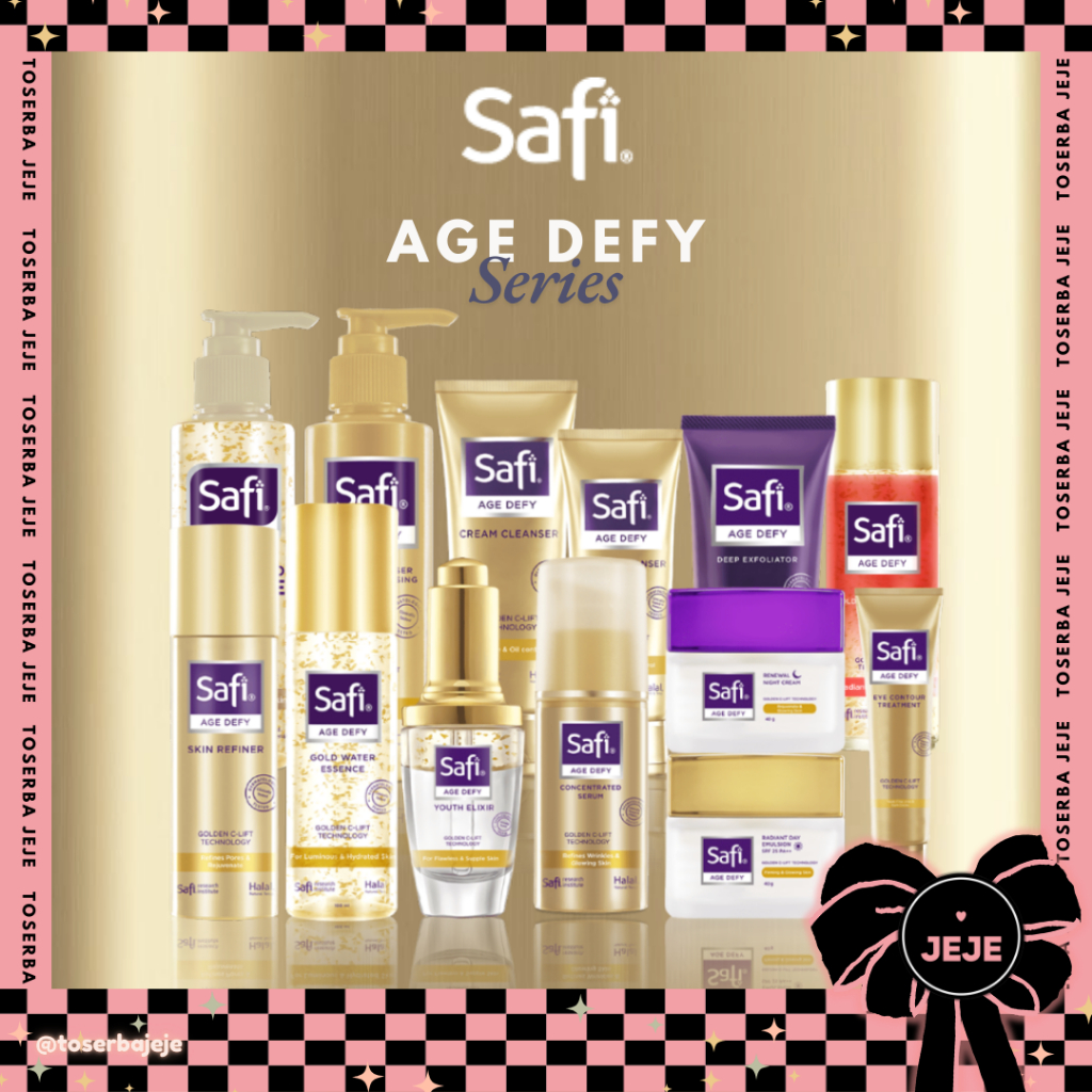 SAFI Age Defy | Gold Water Day Night Cream Cleanser Exfoliator Serum Youth Elixir