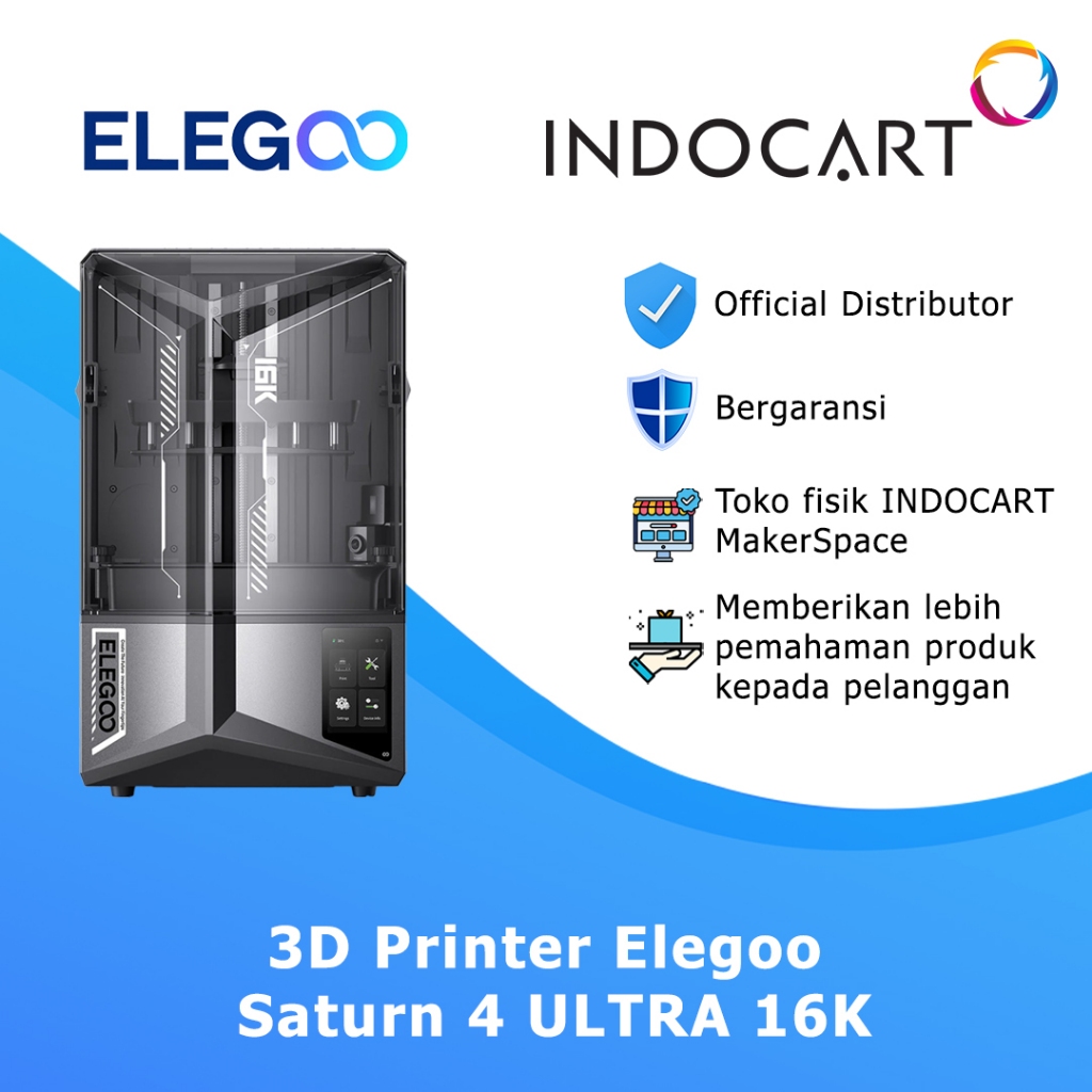 3D Printer Elegoo Saturn 4 Ultra 16K Next Level Printing with 16K Precision & Ai Camera-IndoCart 3D