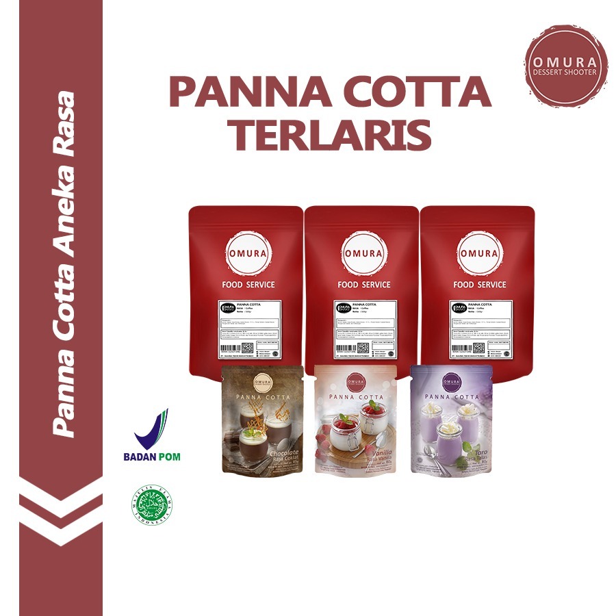 

[SERIES PANNA COTTA] Panna Cotta Pudding Italia Pudding Sutera 82 Gr & 500 Gr Dessert Mewah Omura Powder