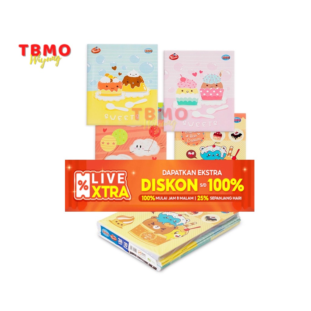 

(1PAK) Buku Tulis Sidu 38 Buku Sinar Dunia 38 Lembar 1 Pack isi 10 Pcs / Buku SIDU 38