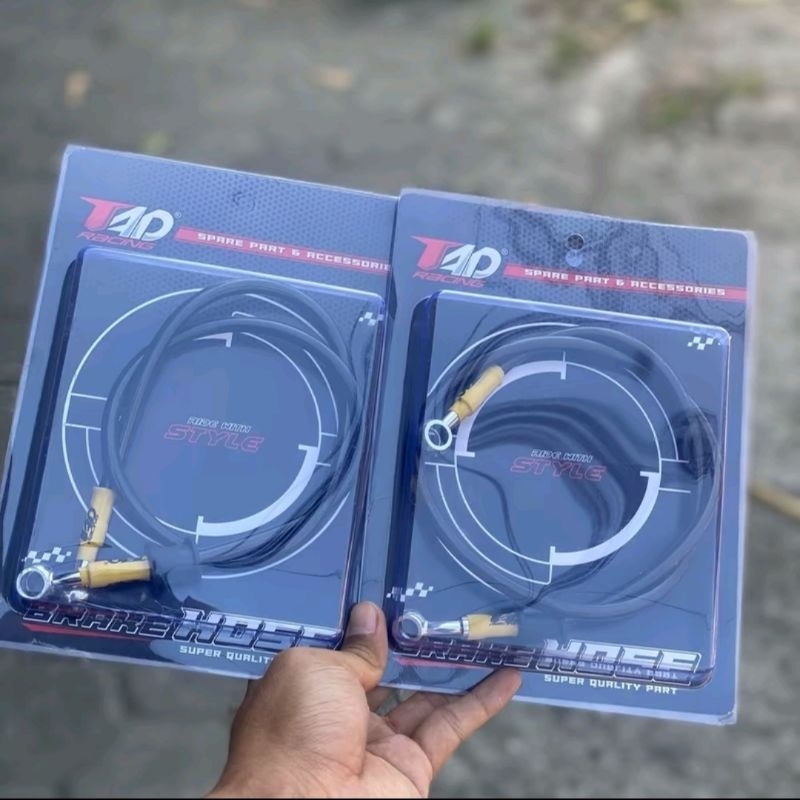SELANG REM DEPAN CARBON TAD RACING PREMIUM PANJANG 76-90CM SELANG MASTER CAKRAM DEPAN UNIVERSAL