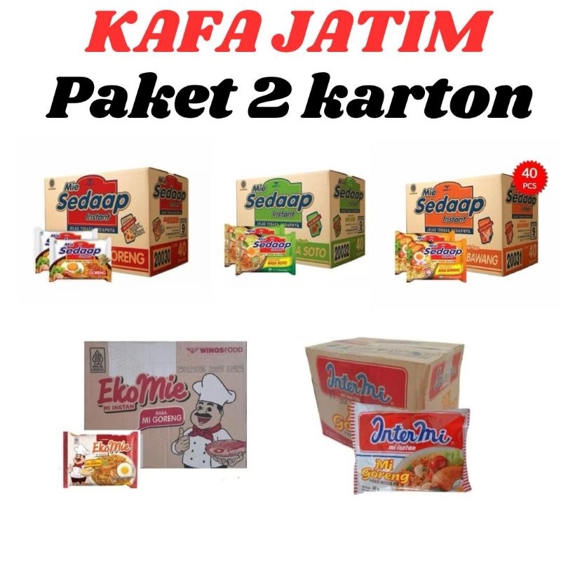

mie instan paket 2 karton all merk dan varian rasa