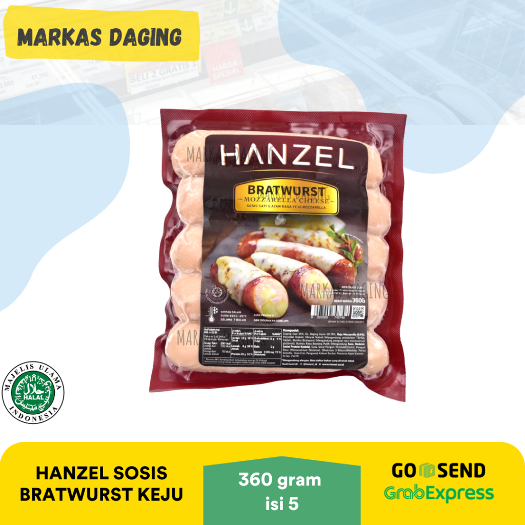 

HANZEL Sosis CHEESE Bratwurs isi 5