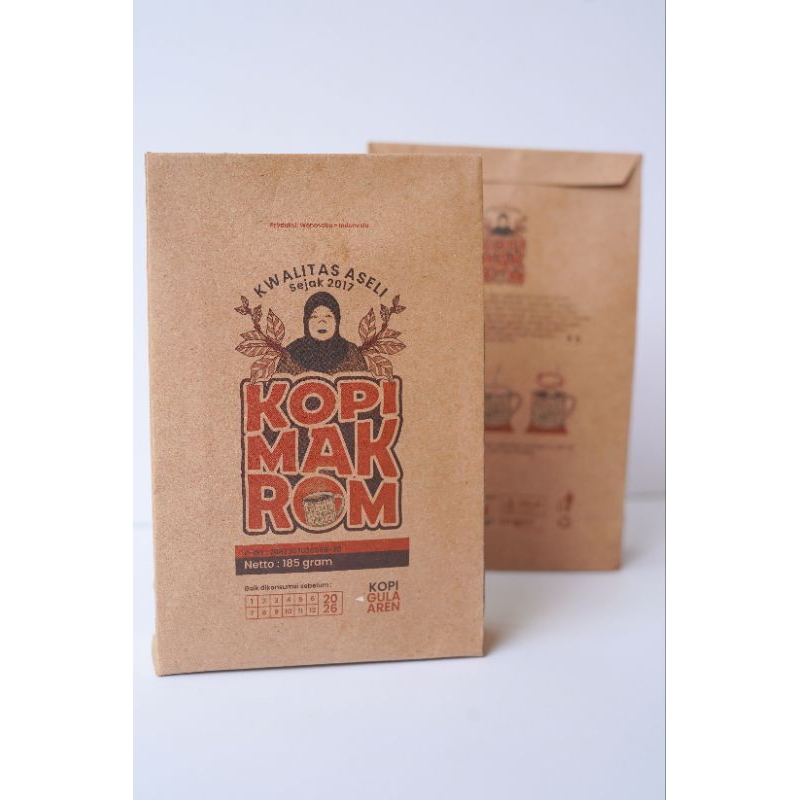 

Kopi Mak Rom Gula Aren - Siap Seduh - 185 gram - Kopi Asli Wonosobo