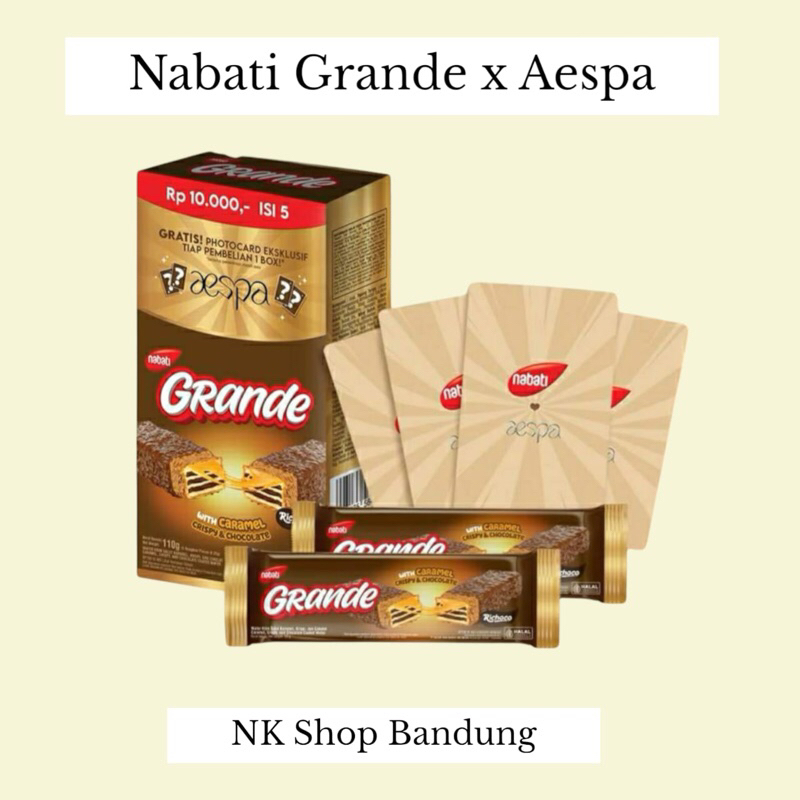 

Nabati Grande x Aespa isi 5 pcs x 22gr (Free Photocard K-Pop Exclusive)