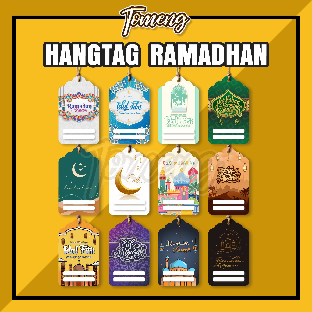 

[READY] Hangtag Lebaran 2025 isi 10 pcs Ucapan Hari Raya Idul Fitri 2025 KEREN