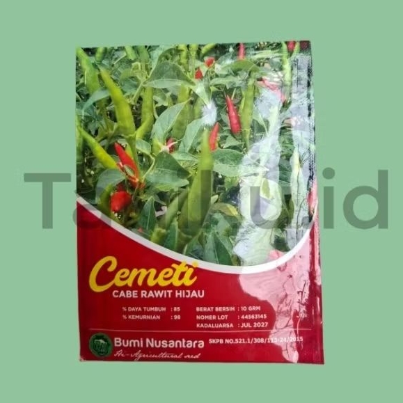 Benih cabe rawit buah tegak hijau Cemeti10 gr