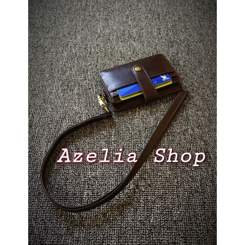 

Nametag Id card holder kulit asli/Lanyard/Dompet Kartu Pria/Wanita