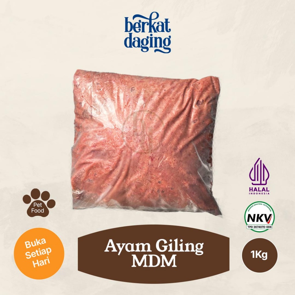 Ayam Giling MDM - 1kg - Tanpa Campuran Hati / Jeroan / Tulang Keras - Bahan Pentol / Raw Food Anabul