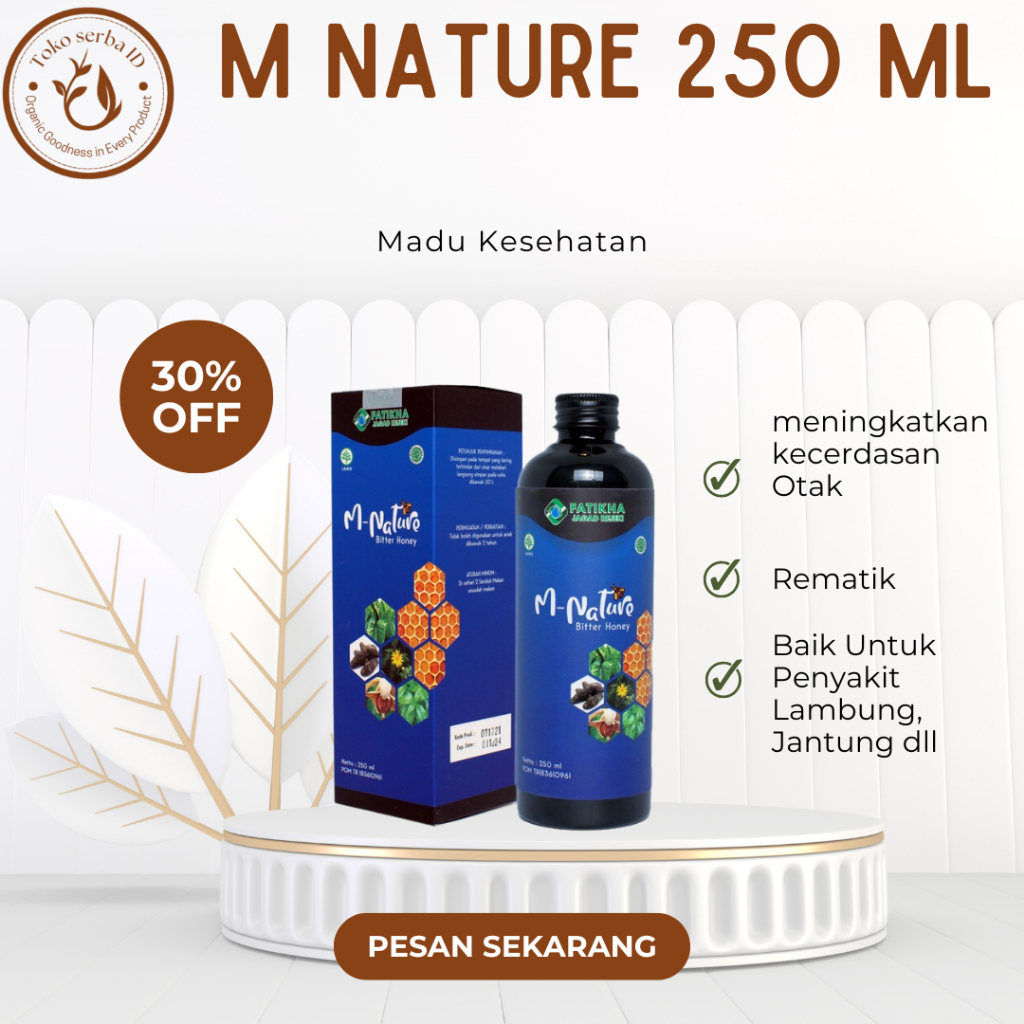 M Nature Madu Pahit Hitam 250 ml | Madu M Nature