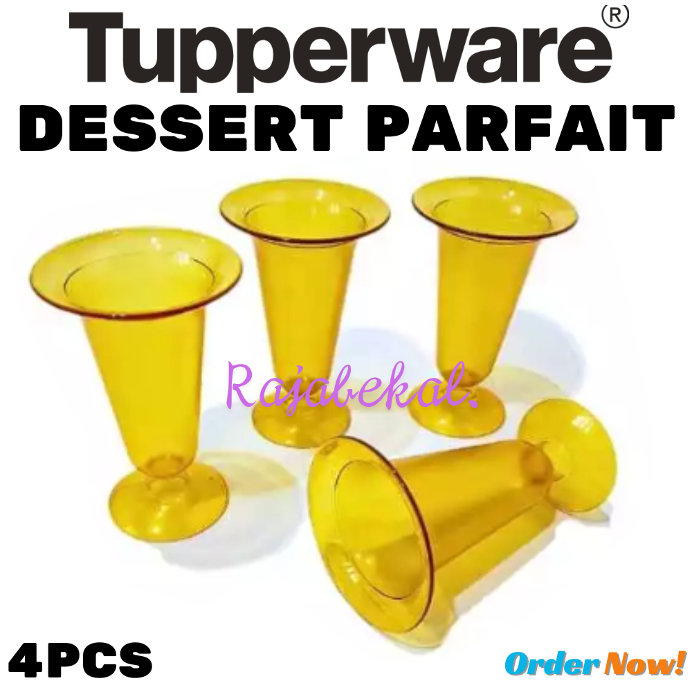 PROMO Tupperware  Dessert Parfait Glass Gold 4pcs Gelas Es krim