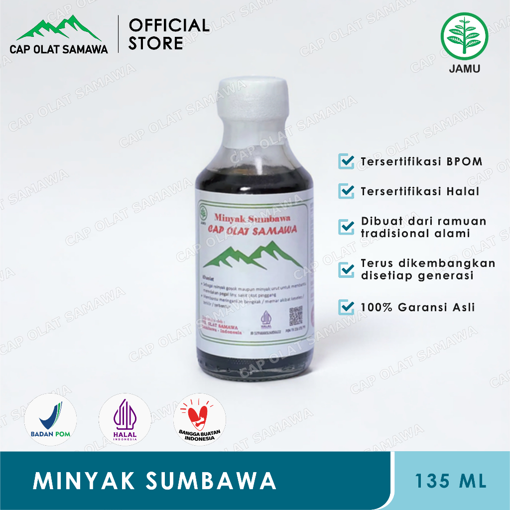 

Official Minyak Sumbawa Asli Cap Olat Samawa 135ml - 1 pc
