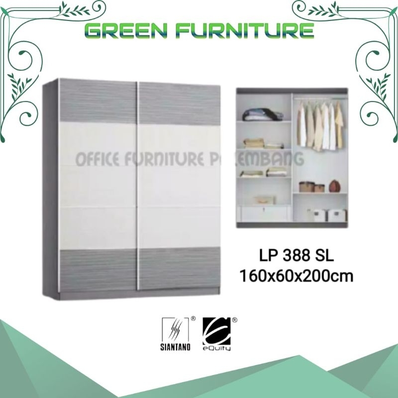 lemari pakaian siantano LP 388 SL lemari baju sliding jumbo lemari pakaian sliding