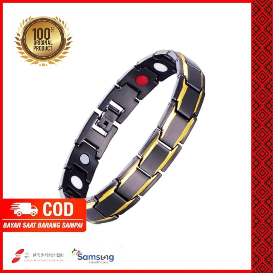 Gannamyong Gelang Kesehatan Bio Magnetik 100% Original - Pria dan Wanita - Terapi Kesehatan - Origin