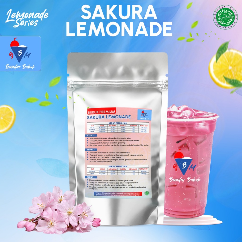 

SAKURA LEMONADE 1KG BANDAR BUBUK MINUMAN PREMIUM READY BANYAK VARIAN RASA