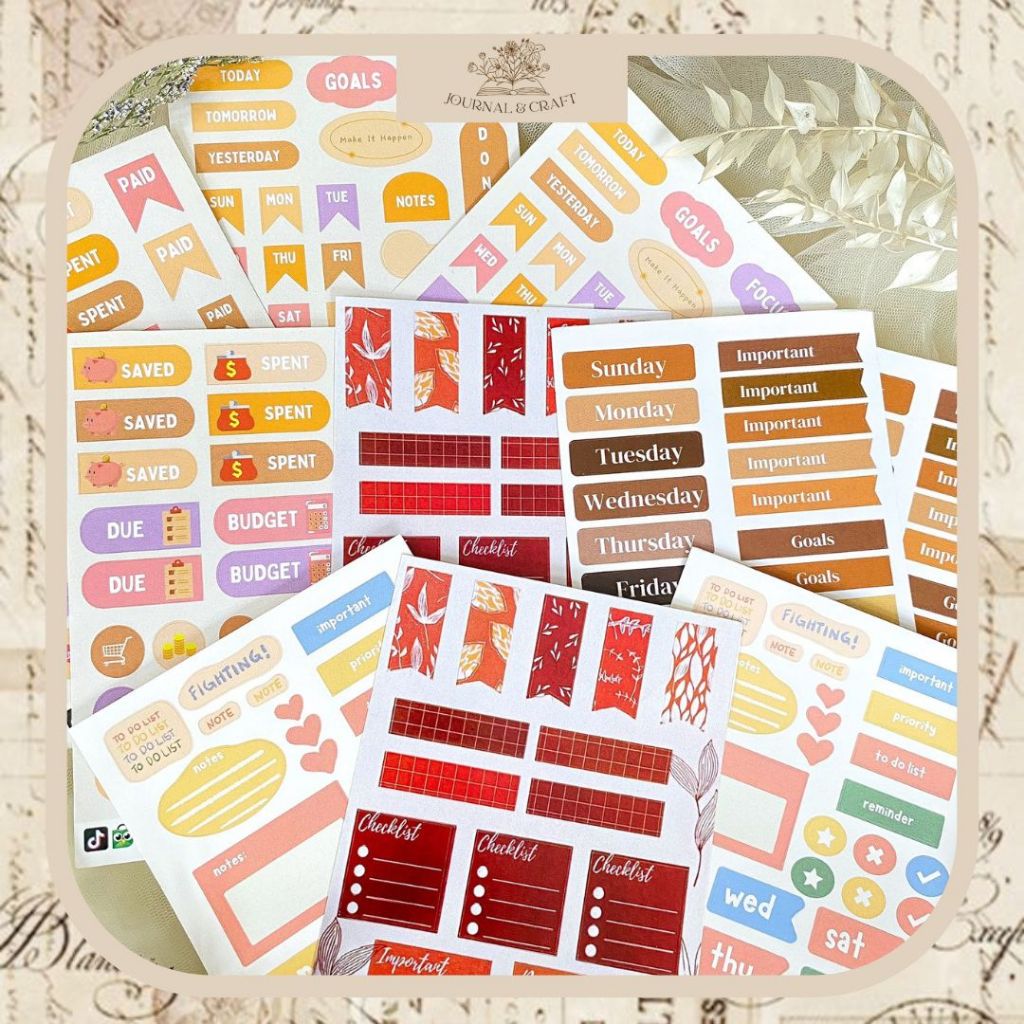 

Stiker planner to do list Sticker daily planner label cute aesthetic pack sticker deco journal stiker unik murah planner stickers weekly planner stiker jurnal
