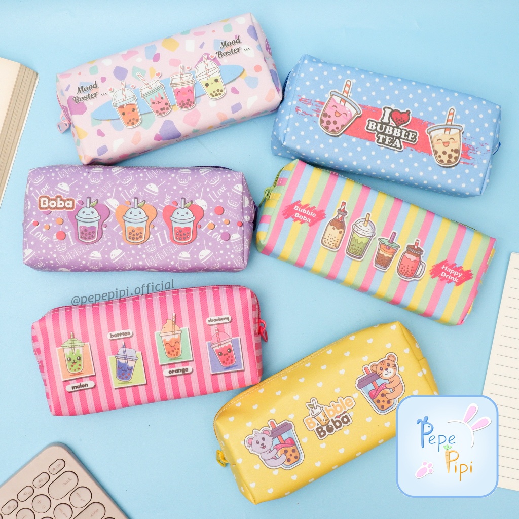 

Kotak Pensil Kulit PU Boba DS-030 Tempat Pensil Plush Wadah Pensil Kostak Pouch Makeup Kosmetik