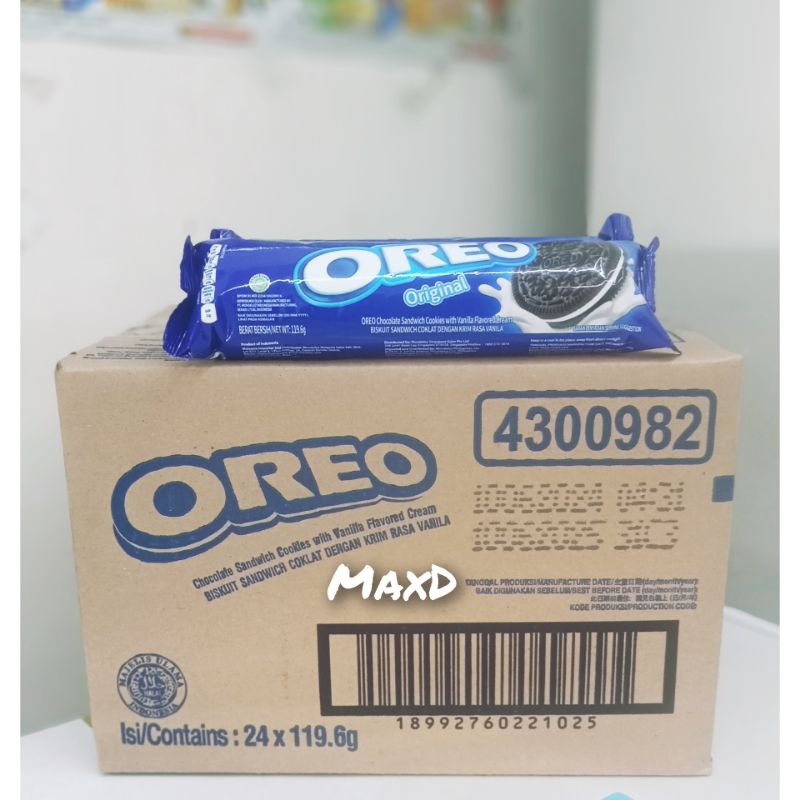 

Biskuit Oreo Original 119.6gr × 24 Pcs 1 Dus