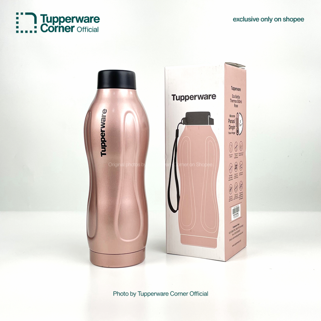 Termos Tupperware High Quality INSULATED ECO BOTTLE 550ML Warna ROSE