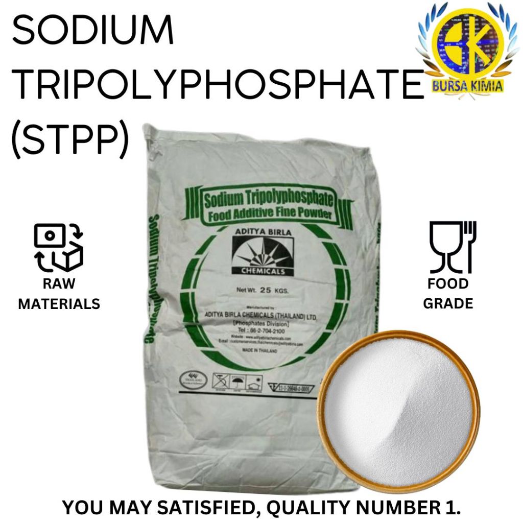 

STTP Food Grade 1KG / Tepung Sodium Tripolyphosphate Pengenyal Bakso Sosis Makanan dari Daging